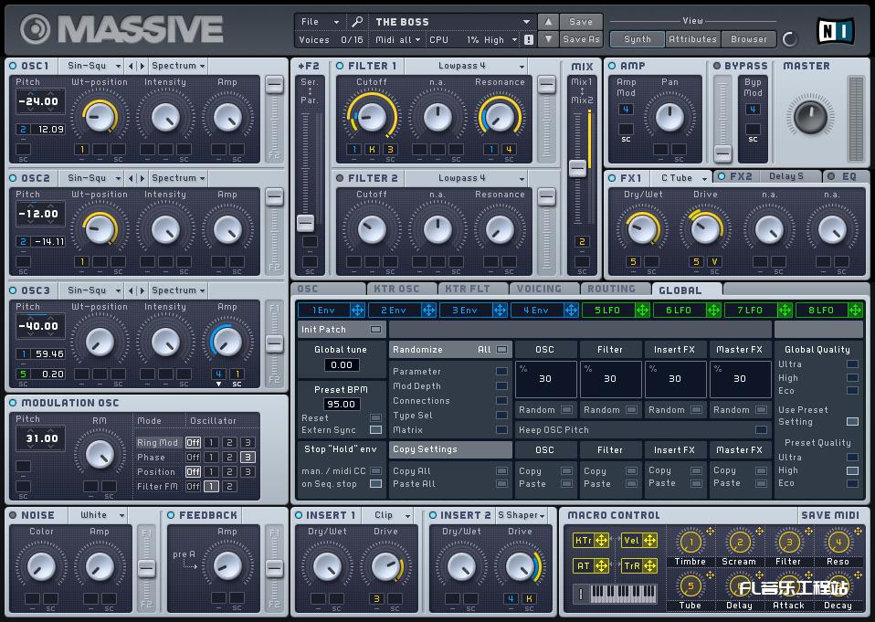 Massive 1.5 合成器 (Native Instruments Massive)