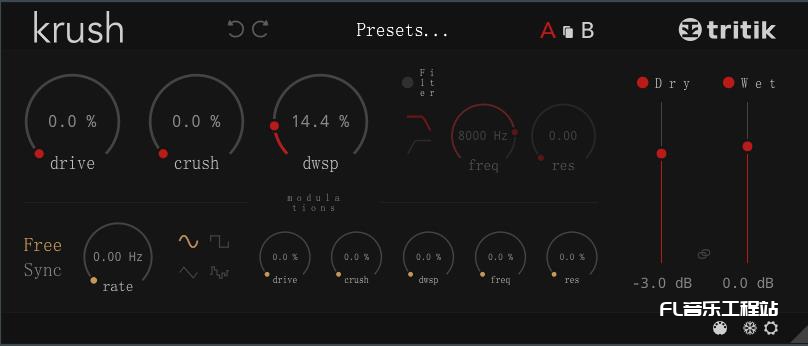Krush 1.2.0 （WIN / macOS）失真效果器